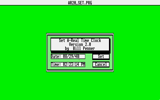 A-Real Time Clock atari screenshot